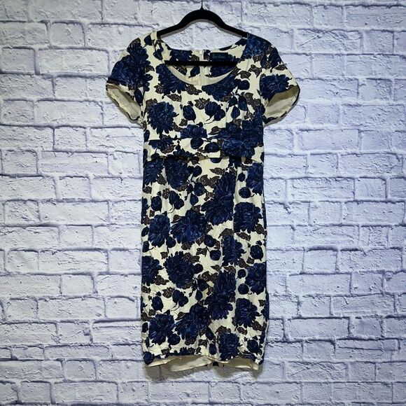 Boden Silk Linen Cap Sleeve Dress - Picture 6 of 12